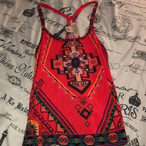 Aztec Patterned Racerback Tank